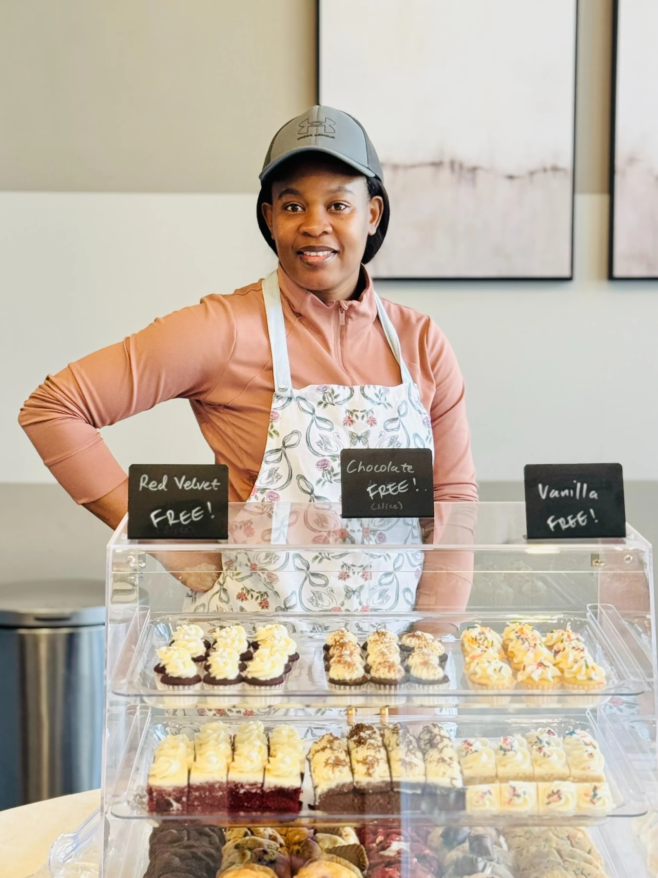 Owner of Selly Bake House presenting handcrafted treats