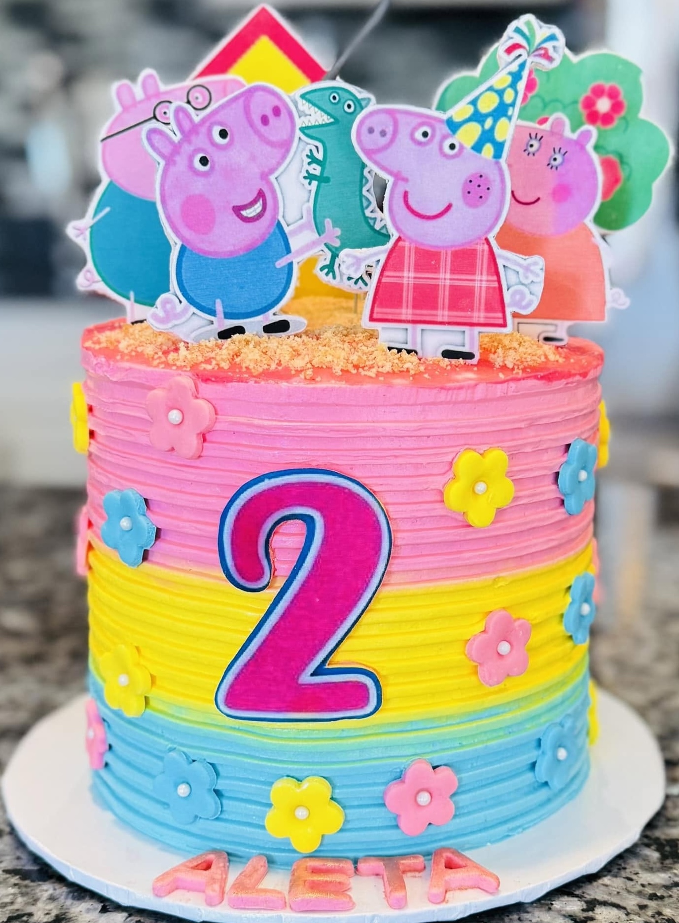 Peppa Pig celebration cake